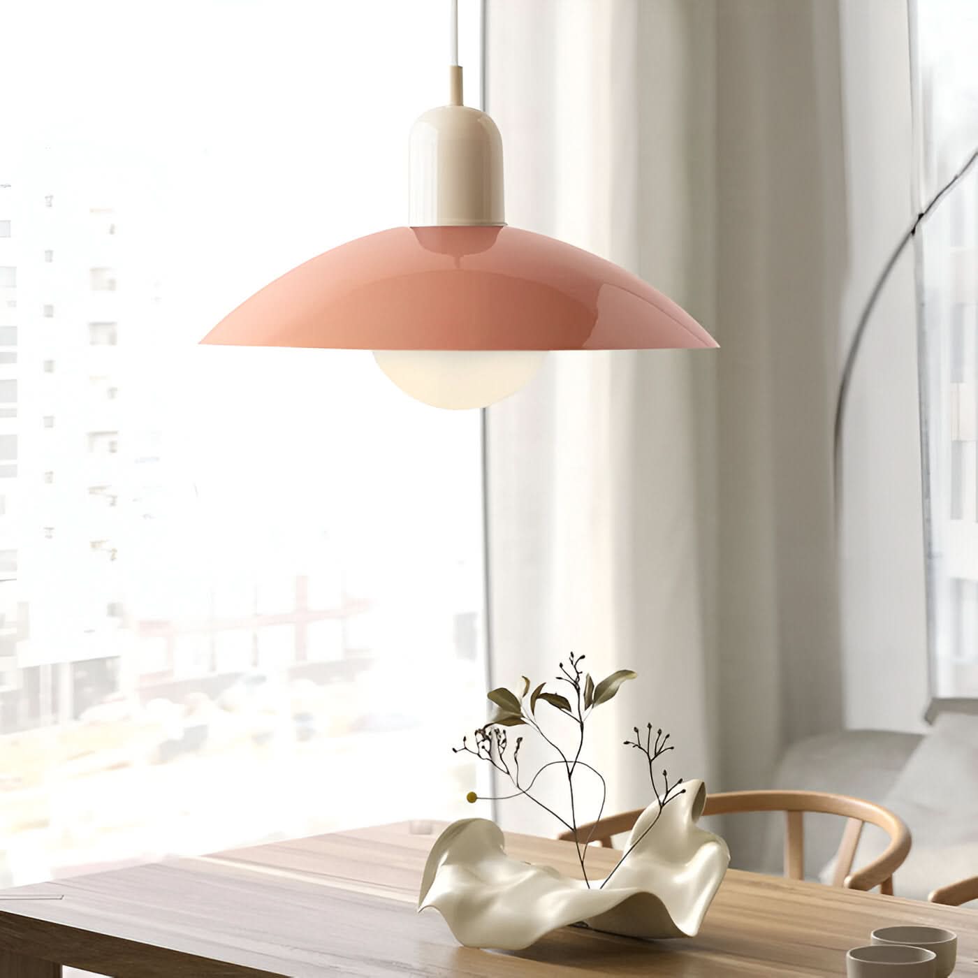 Marcelie | Moderne Macaron Bauhaus Pendelampe – Jernskærm