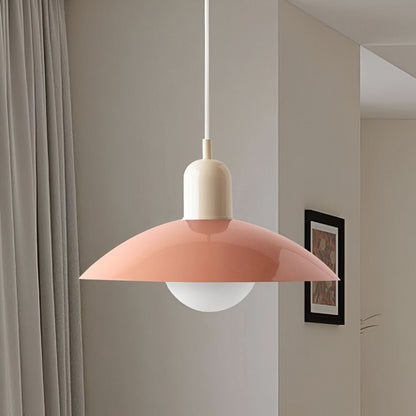 Marcelie | Moderne Macaron Bauhaus Pendelampe – Jernskærm