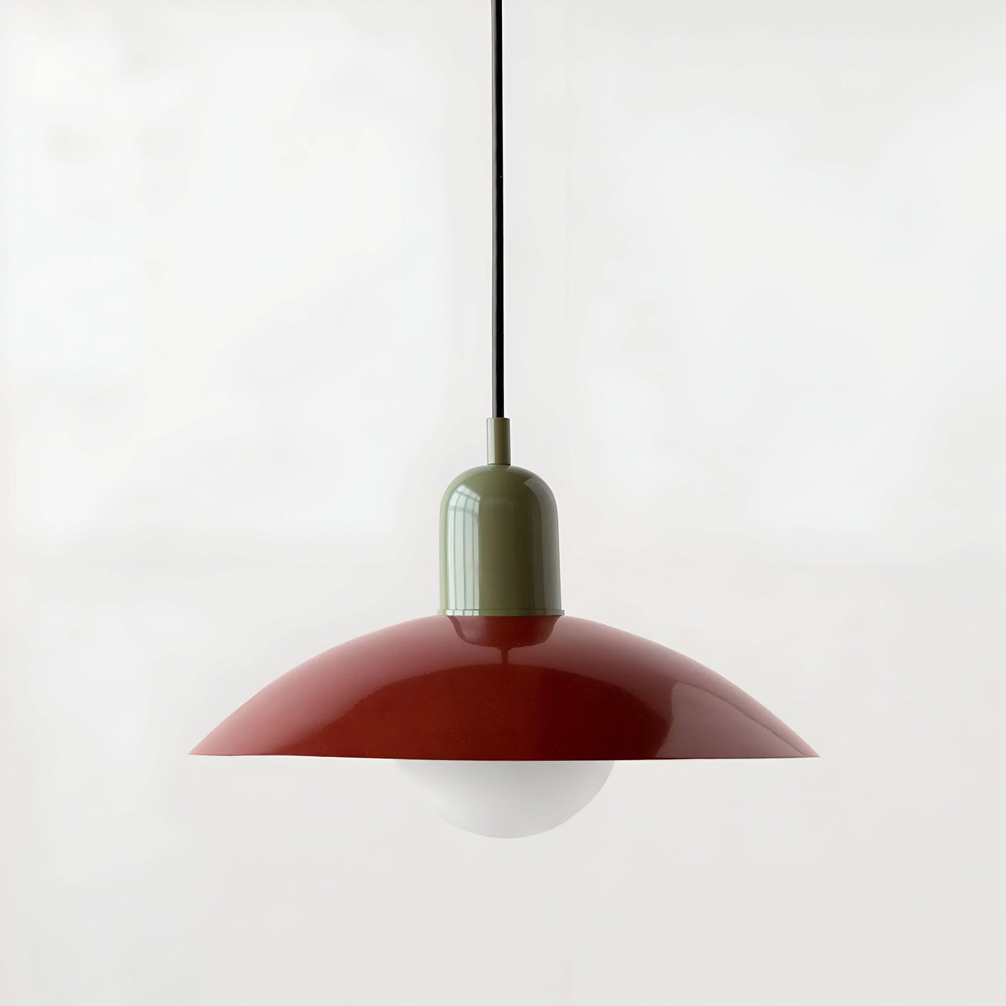 Marcelie | Moderne Macaron Bauhaus Pendelampe – Jernskærm
