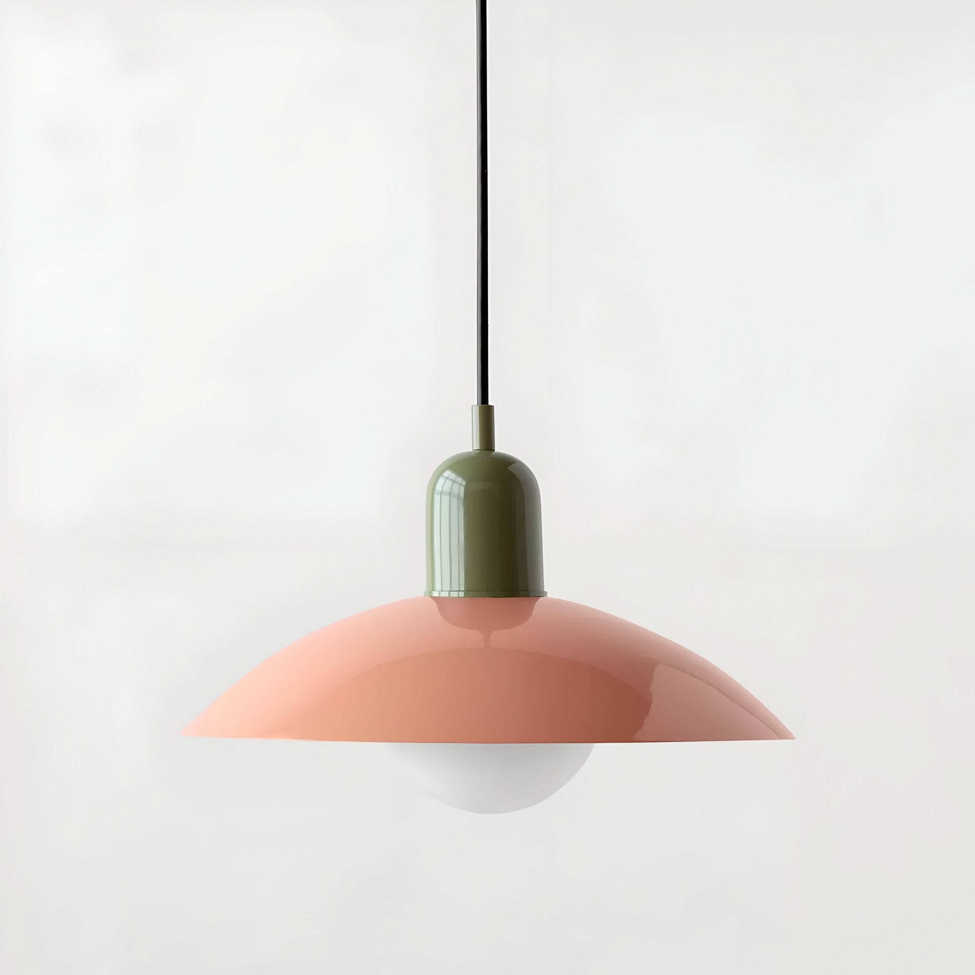 Marcelie | Moderne Macaron Bauhaus Pendelampe – Jernskærm