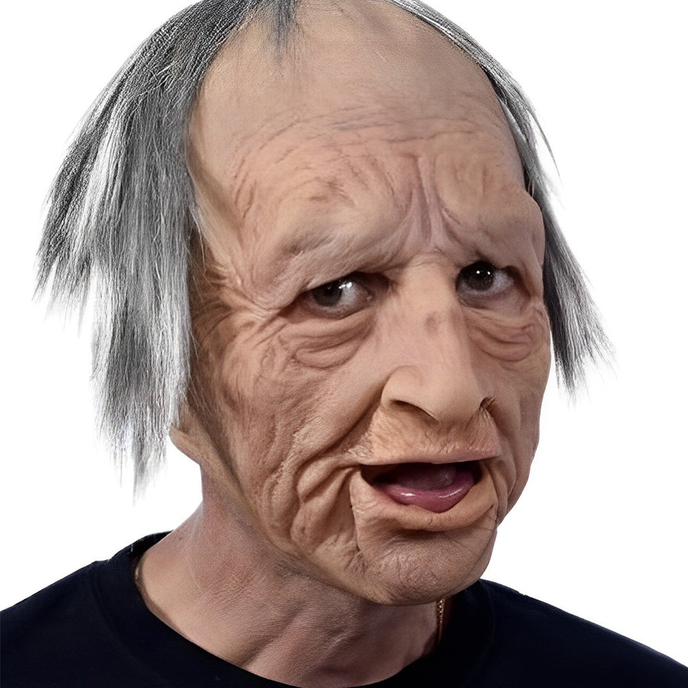 Marcelie | Realistisk Gamle Mand Maske – Halloween og Cosplay Latex Maske med Bevægelsesdygtig Mund