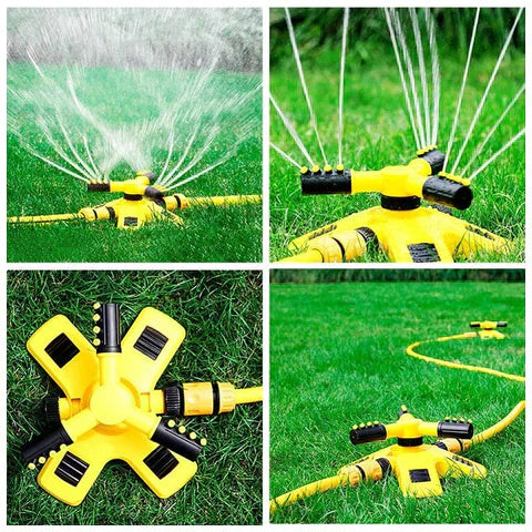 Marcelie | Rotationssprinkler til græsplæne | 360° dækning, vandbesparende teknologi & justerbar spray til effektiv havevanding