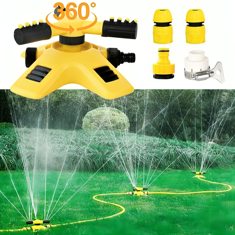 Marcelie | Rotationssprinkler til græsplæne | 360° dækning, vandbesparende teknologi & justerbar spray til effektiv havevanding