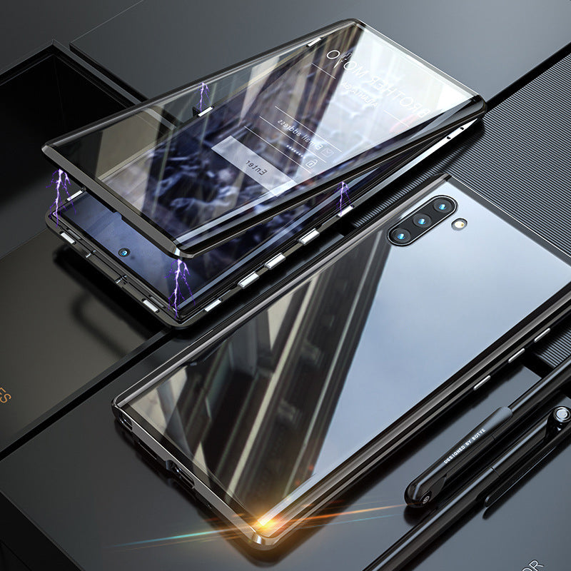 Marcelie Tempered Glass Dobbelt-Sidet Telefon Etui til Samsung