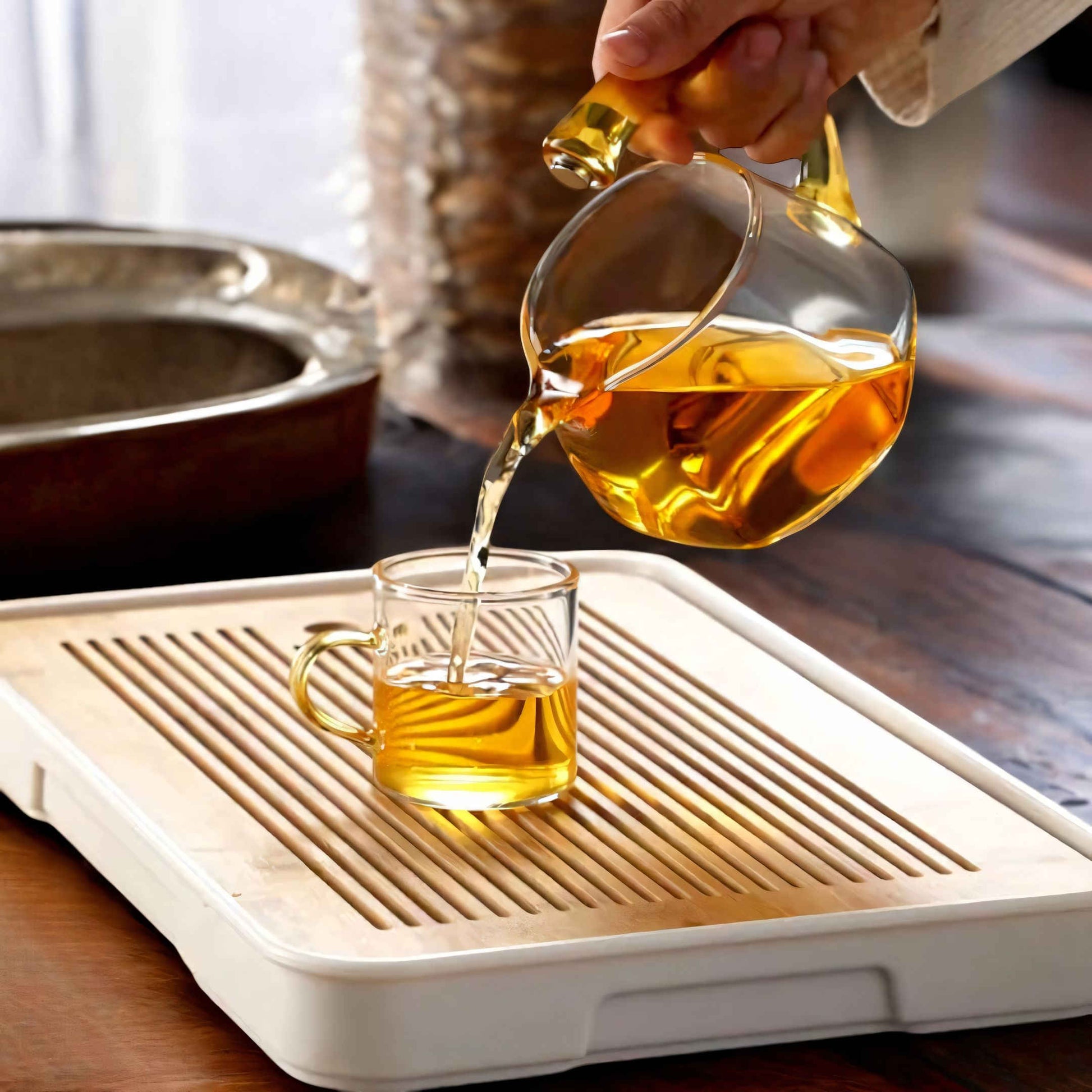 Marcelie | TranquiliTea – Magnetisk Glasinfusion Teapot for Forbedret Smag & Velvære