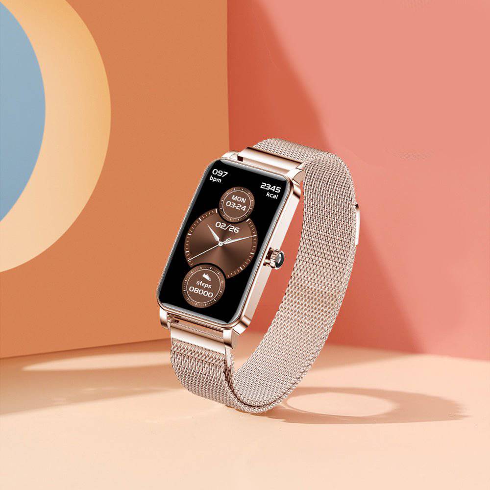 Marcelie | Zelina Kvinders Smartwatch – Stilfuld Fitness Tracker med Puls, Søvnmonitor & Notifikationer