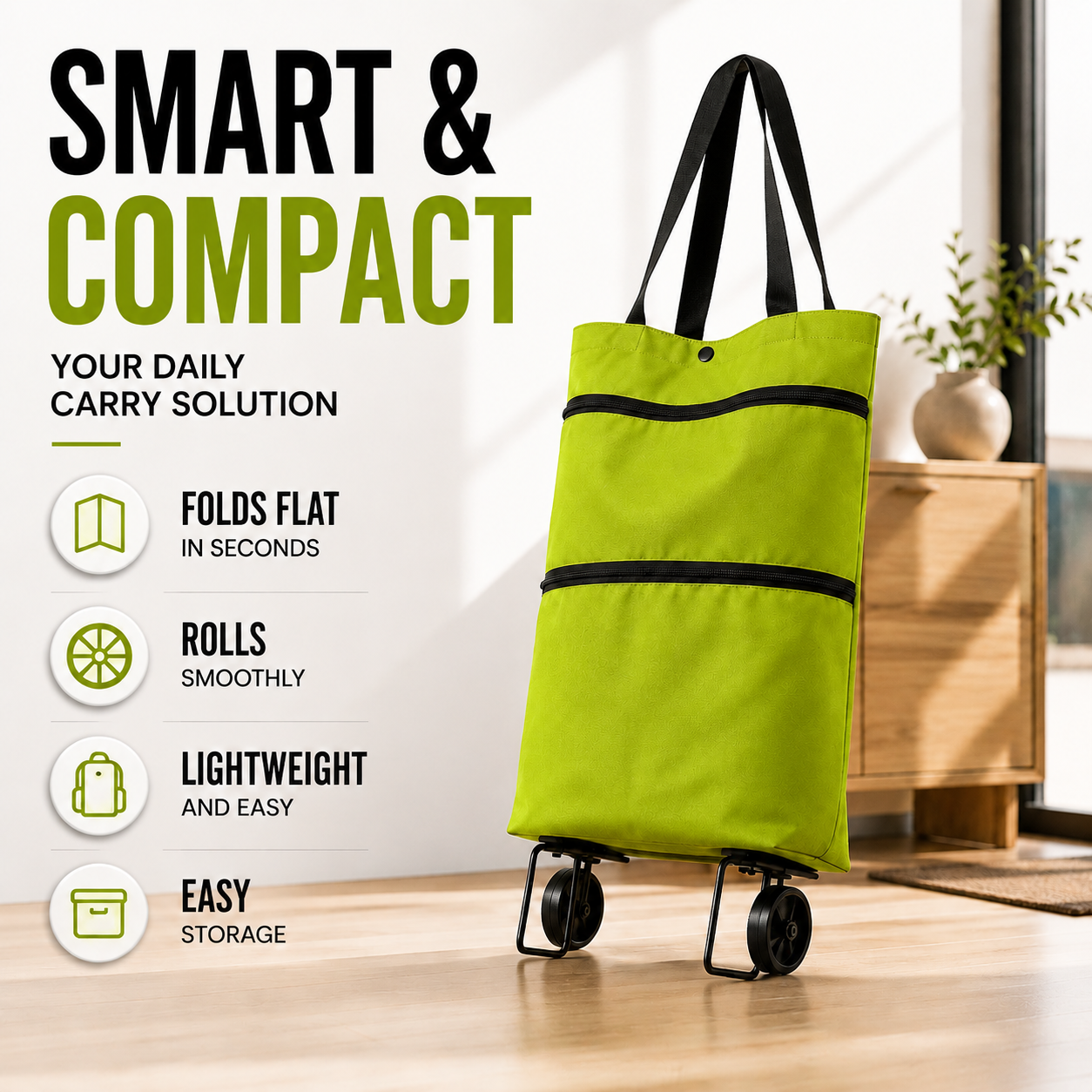 MarcelieMarcelie | Rollpack Foldbar Vogn med Hjul