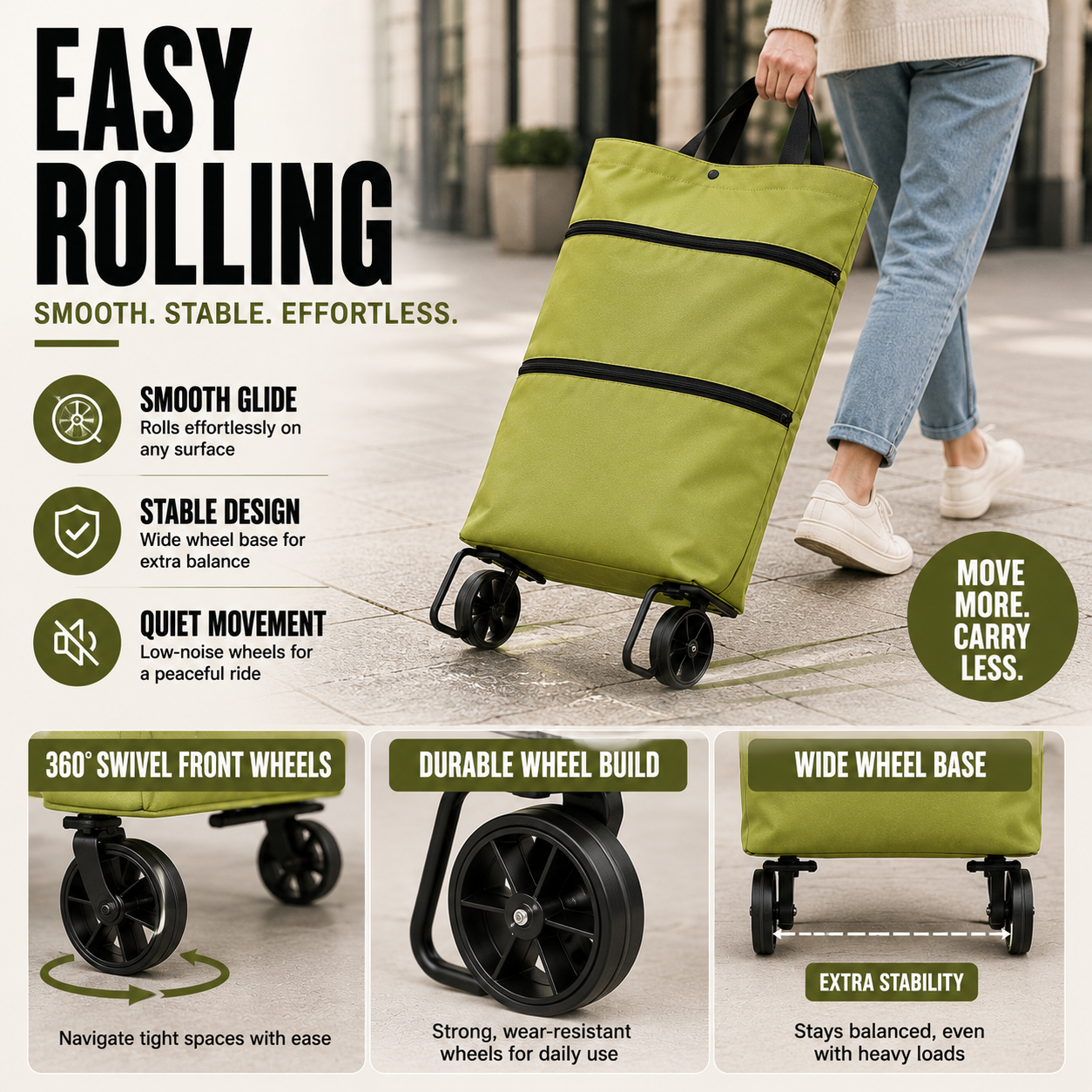 MarcelieMarcelie | Rollpack Foldbar Vogn med Hjul