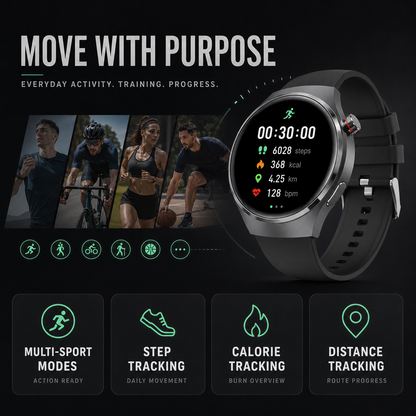 MarcelieMarcelie | Sund Smartwatch med Blodtryksmåler