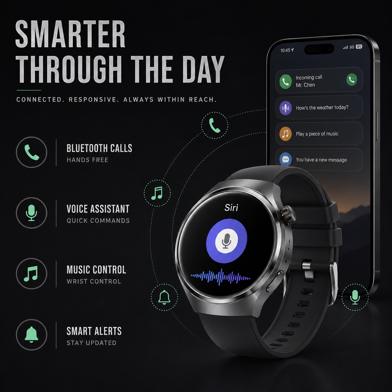 MarcelieMarcelie | Sund Smartwatch med Blodtryksmåler