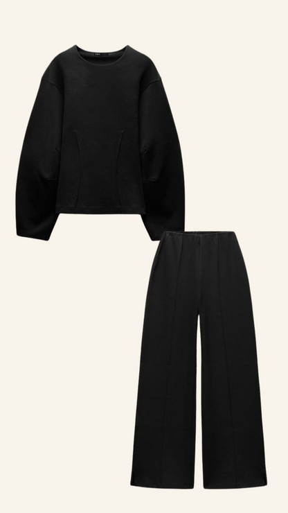 Image of Margrethe | Dame Wide Leg Todelt Sæt