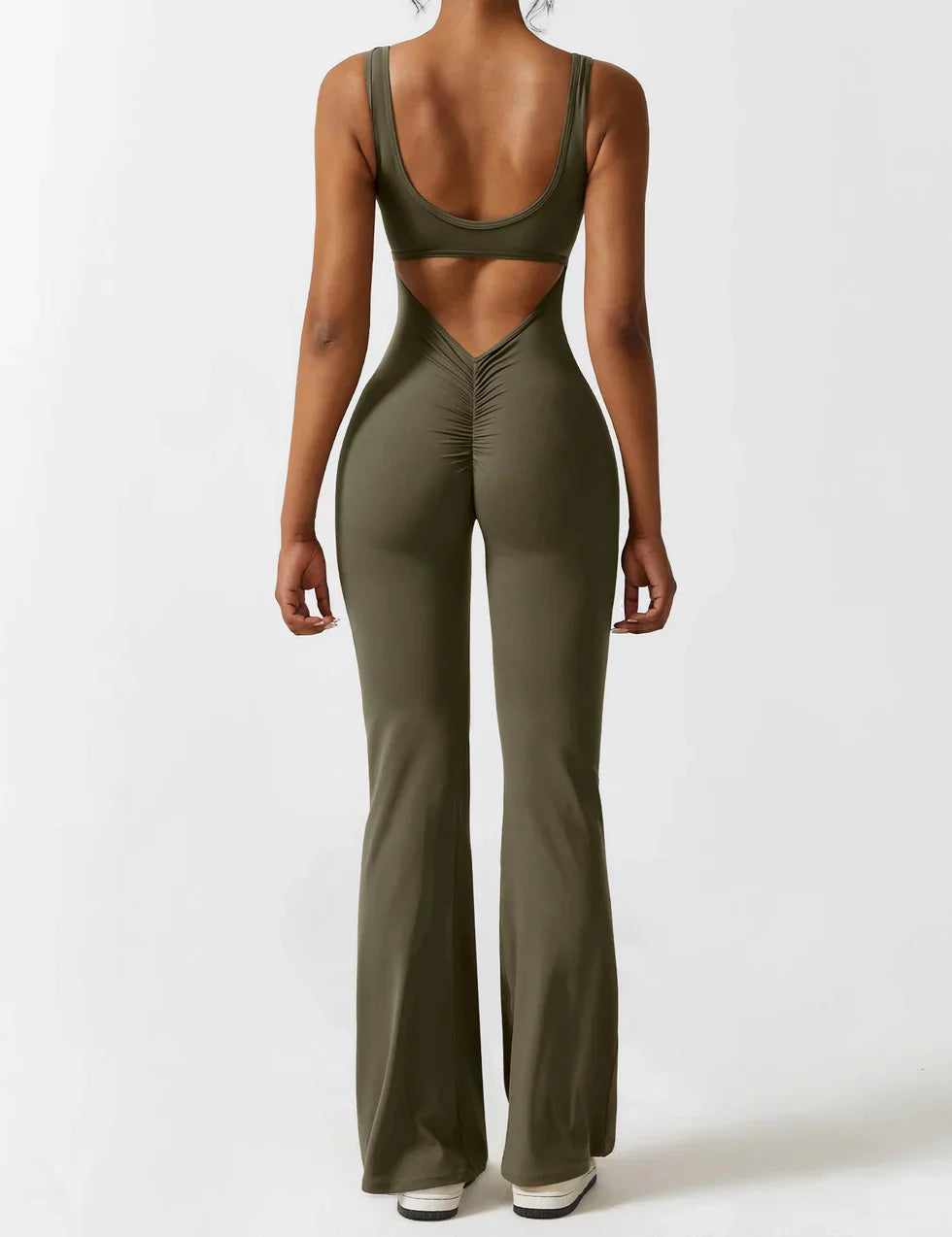 Image of Marie | Dame Jumpsuit med Åben Ryg og Flare Ben