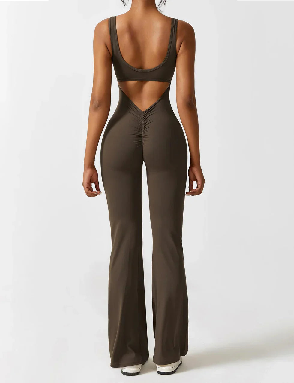 Image of Marie | Dame Jumpsuit med Åben Ryg og Flare Ben