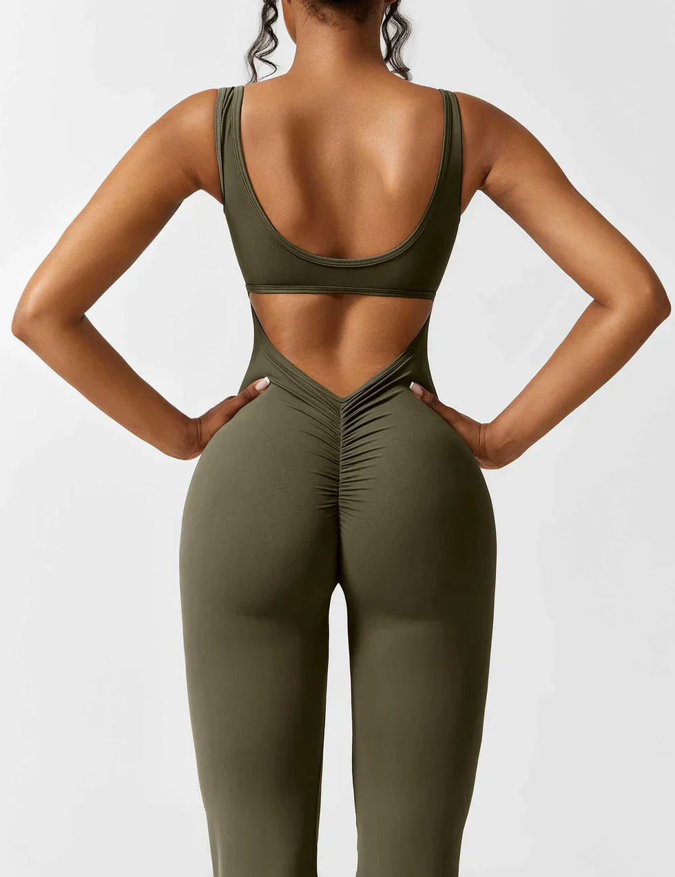 Image of Marie | Dame Jumpsuit med Åben Ryg og Flare Ben