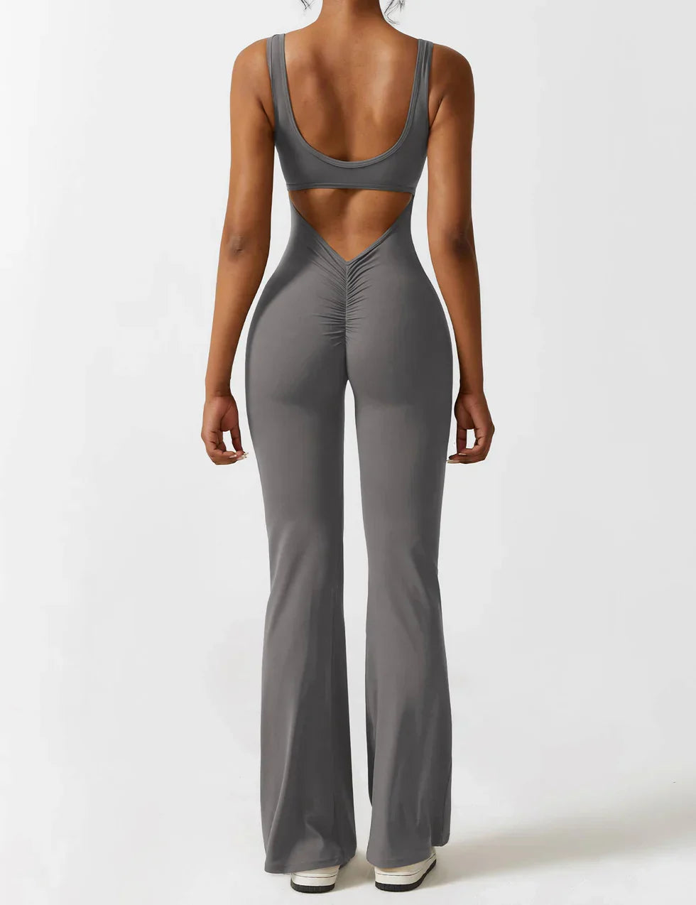 Image of Marie | Dame Jumpsuit med Åben Ryg og Flare Ben