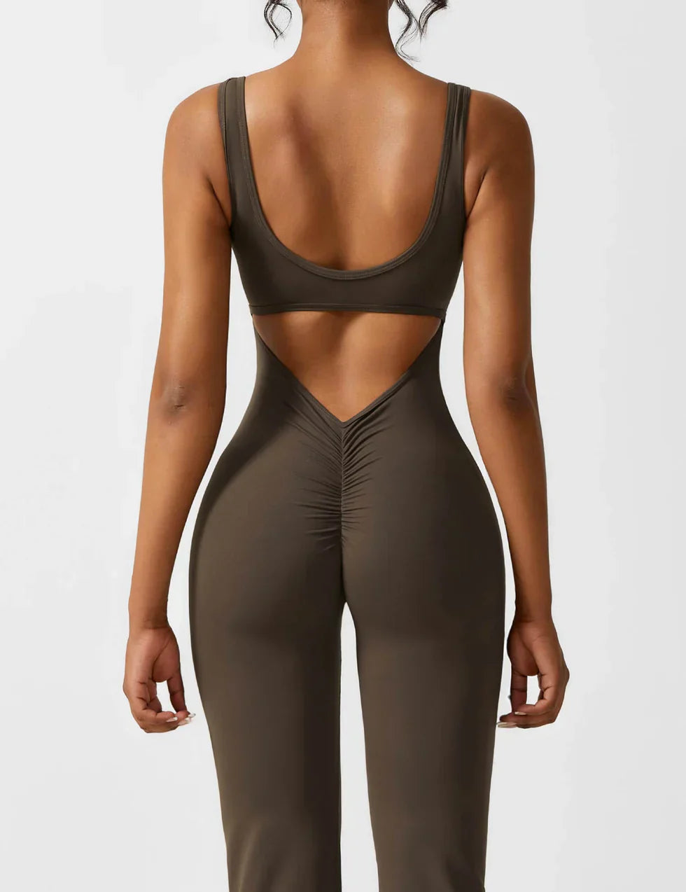 Image of Marie | Dame Jumpsuit med Åben Ryg og Flare Ben