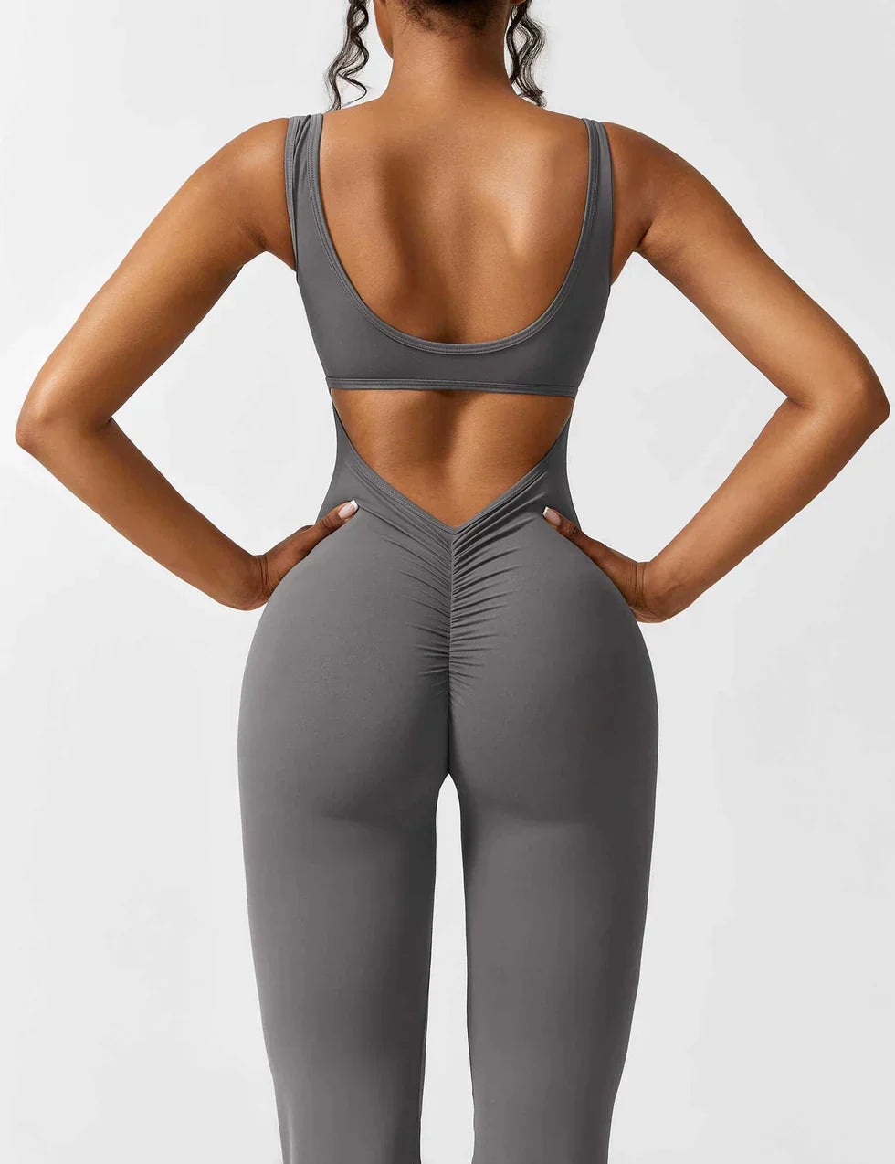 Image of Marie | Dame Jumpsuit med Åben Ryg og Flare Ben
