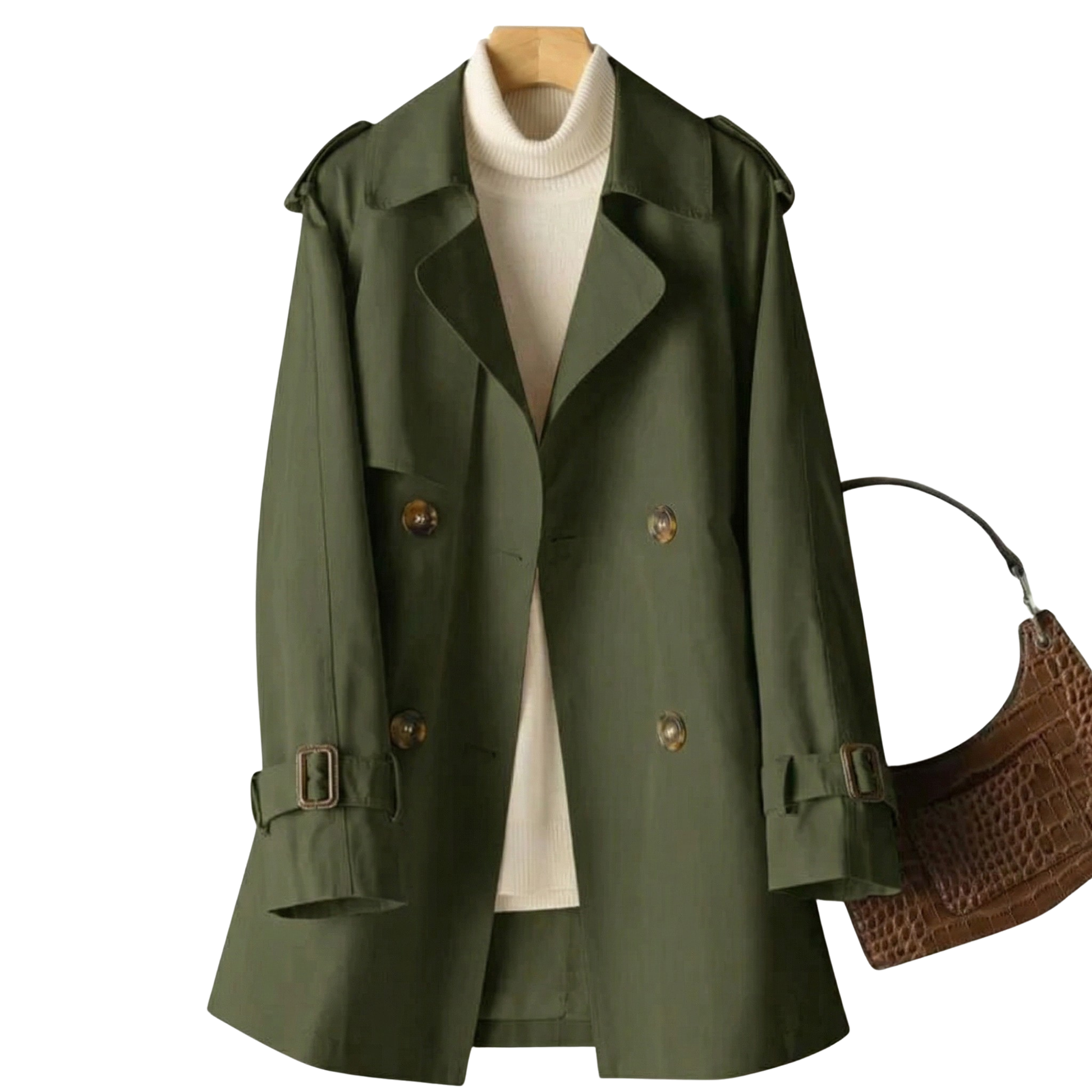 Marit | Dame Dobbeltradet Trenchcoat - Image 1