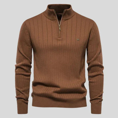 MASON - Sweater med Halv Lynlås
