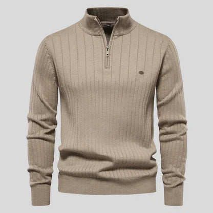 MASON - Sweater med Halv Lynlås