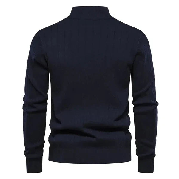 MASON - Sweater med Halv Lynlås