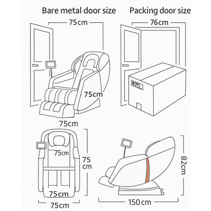 Massage Stol 8D - Zero Gravity og Varmebehandling - Model S9