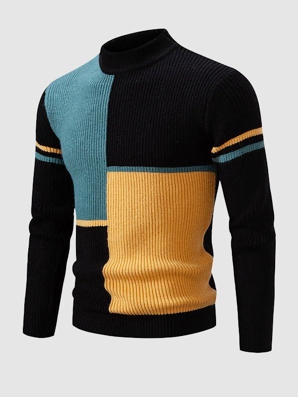 Virgile | Pull en Tricot Color Block pour Homme - Image 4