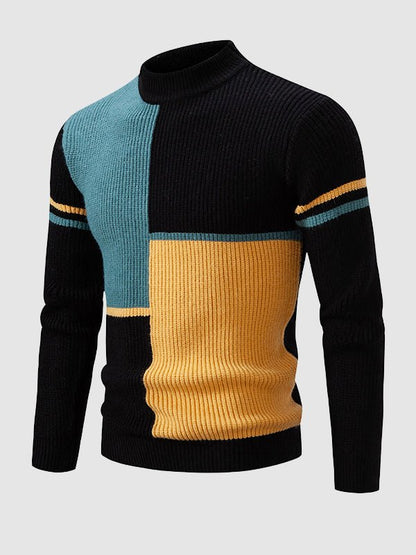 Virgile | Pull en Tricot Color Block pour Homme - Image 4
