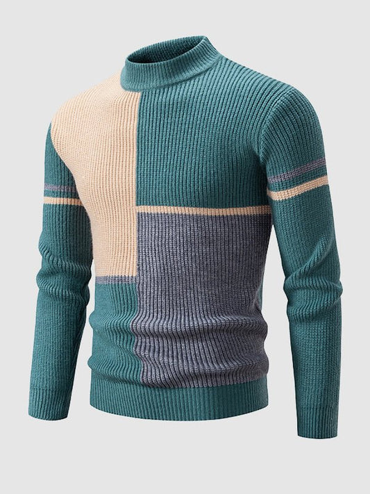 Virgile | Pull en Tricot Color Block pour Homme - Image 1
