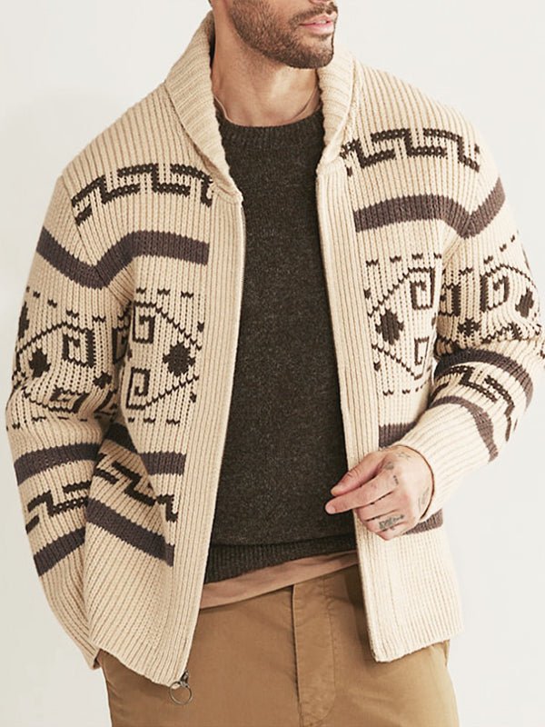Rudy | Cardigan Homme Col Châle Entièrement Zippé - Image 1