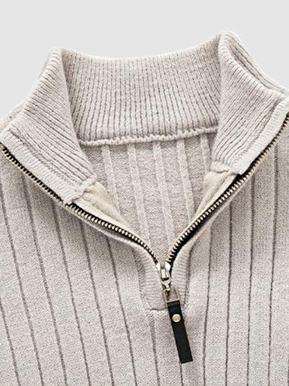Ali | Pull à demi-zip côtelé pour homme - Image 4