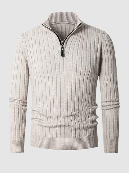 Ali | Pull à demi-zip côtelé pour homme - Image 2