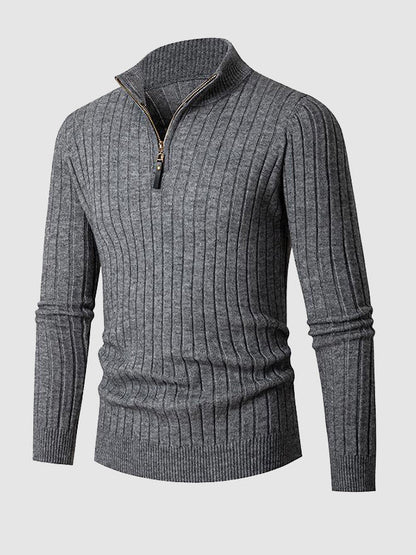 Ali | Pull à demi-zip côtelé pour homme - Image 10