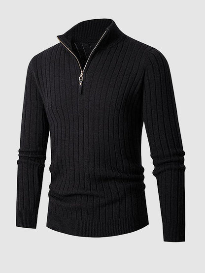 Ali | Pull à demi-zip côtelé pour homme - Image 7