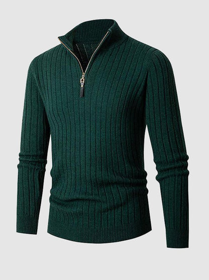Ali | Pull à demi-zip côtelé pour homme - Image 9