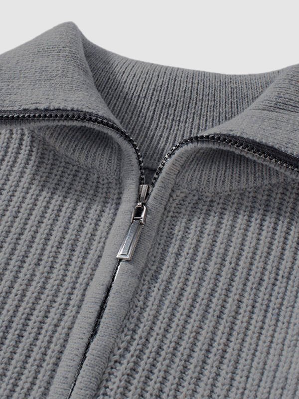 Aurel | Pull Homme Tricot Zippé Mi-longueur - Image 16