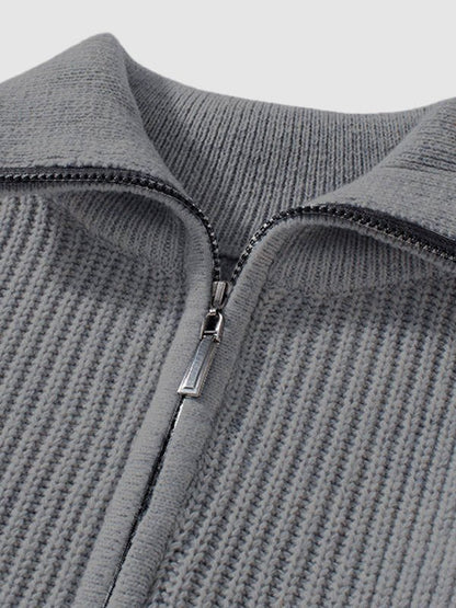 Aurel | Pull Homme Tricot Zippé Mi-longueur - Image 16