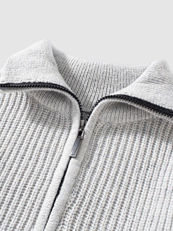 Aurel | Pull Homme Tricot Zippé Mi-longueur - Image 3