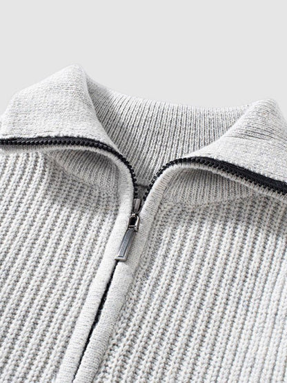 Aurel | Pull Homme Tricot Zippé Mi-longueur - Image 3