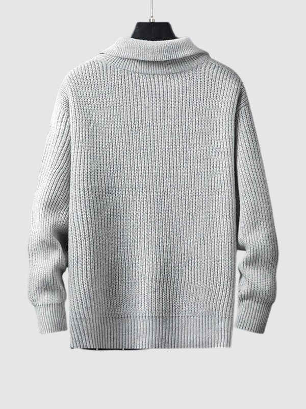 Aurel | Pull Homme Tricot Zippé Mi-longueur - Image 2
