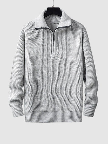 Aurel | Pull Homme Tricot Zippé Mi-longueur - Image 1