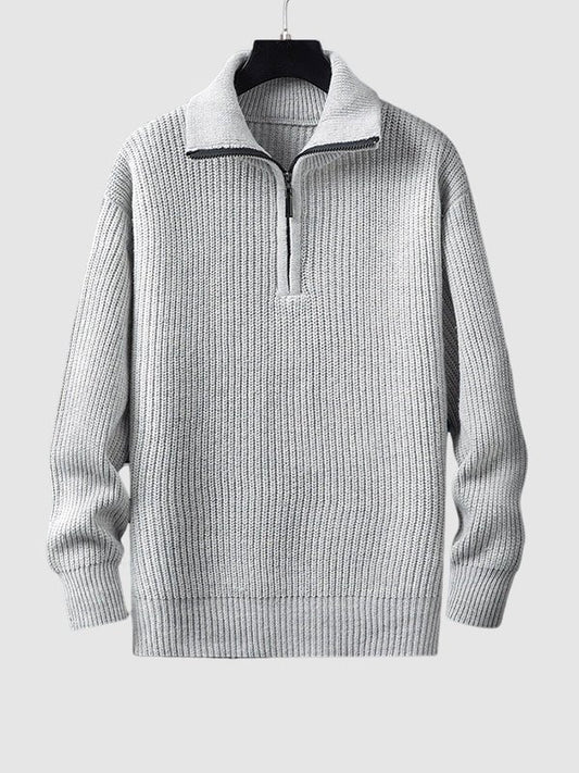 Aurel | Pull Homme Tricot Zippé Mi-longueur - Image 1