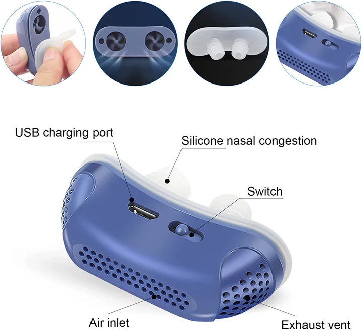 Micro CPAP Maskine til Rejse & Snorken - Medicinsk Silikone
