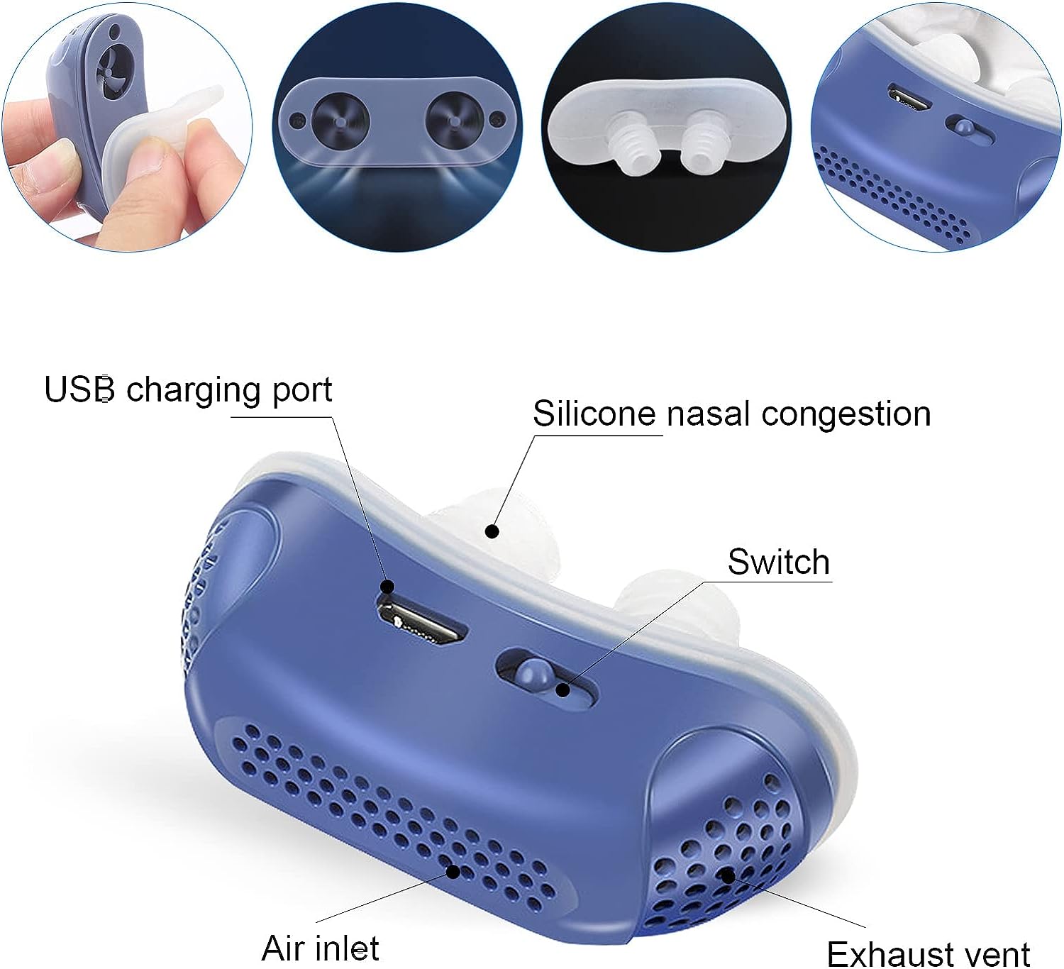 Micro CPAP Søvnapnø Enhed - Anti-Snorken