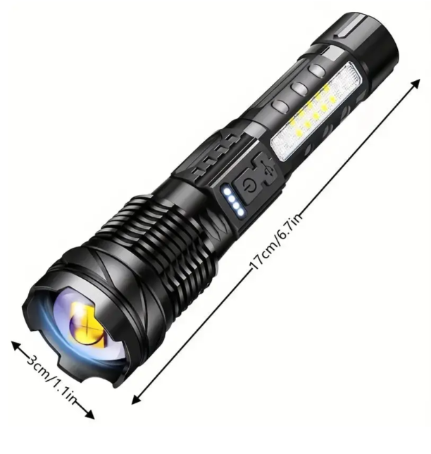 Militær Lommelygte - 5000 Lumen & Vandtæt