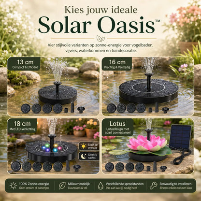 Miljøvenlig springvand til bassiner og damme med vores Solar Oasis™