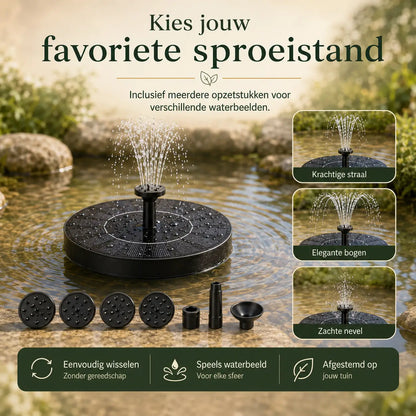Miljøvenlig springvand til bassiner og damme med vores Solar Oasis™