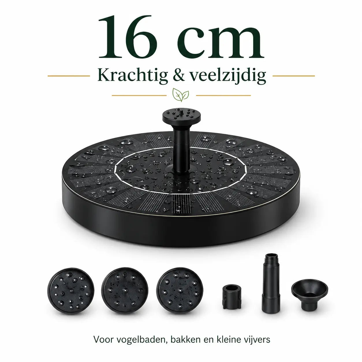 Miljøvenlig springvand til bassiner og damme med vores Solar Oasis™