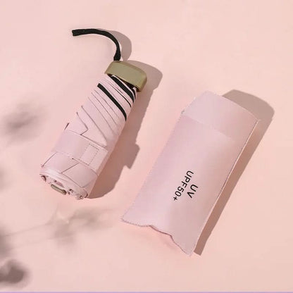 Mini Sammenklappelig Paraply – UV Beskyttelse & Vandafvisende