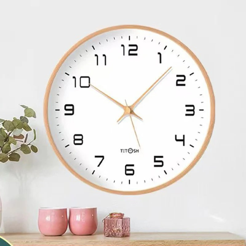 Minimalistisk Træ Vægur